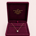 Collana Punto Luce Oro giallo 18kt e Diamante Naturale ct. 0_23 con Scatola | Atelier Orafo | scatola