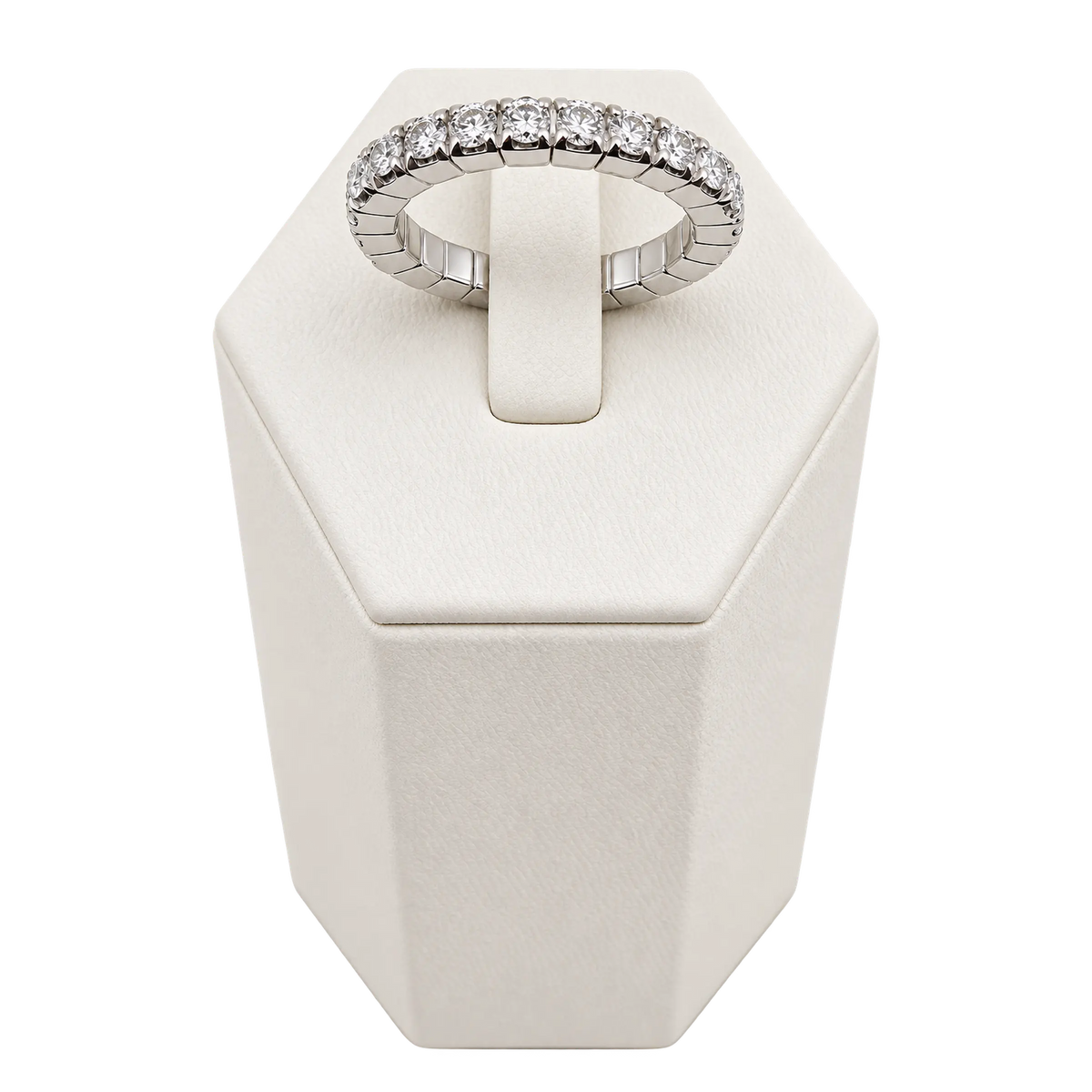 Fede Eternity Estendibile Oro Bianco 18kt con Diamanti Naturali | Atelier Orafo | nudo | 2400