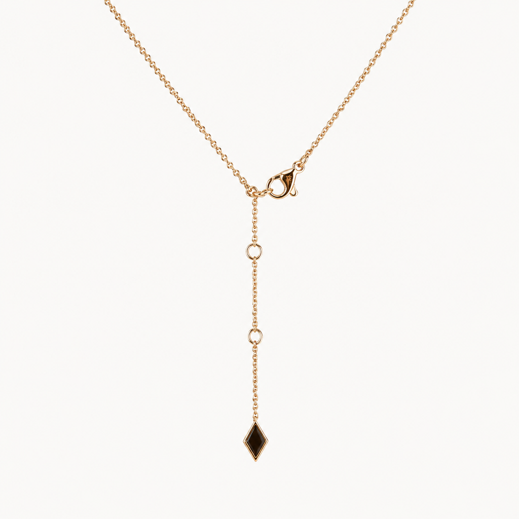 Girocollo in Oro Giallo 18 kt con Diamanti Naturali e HyCeram®