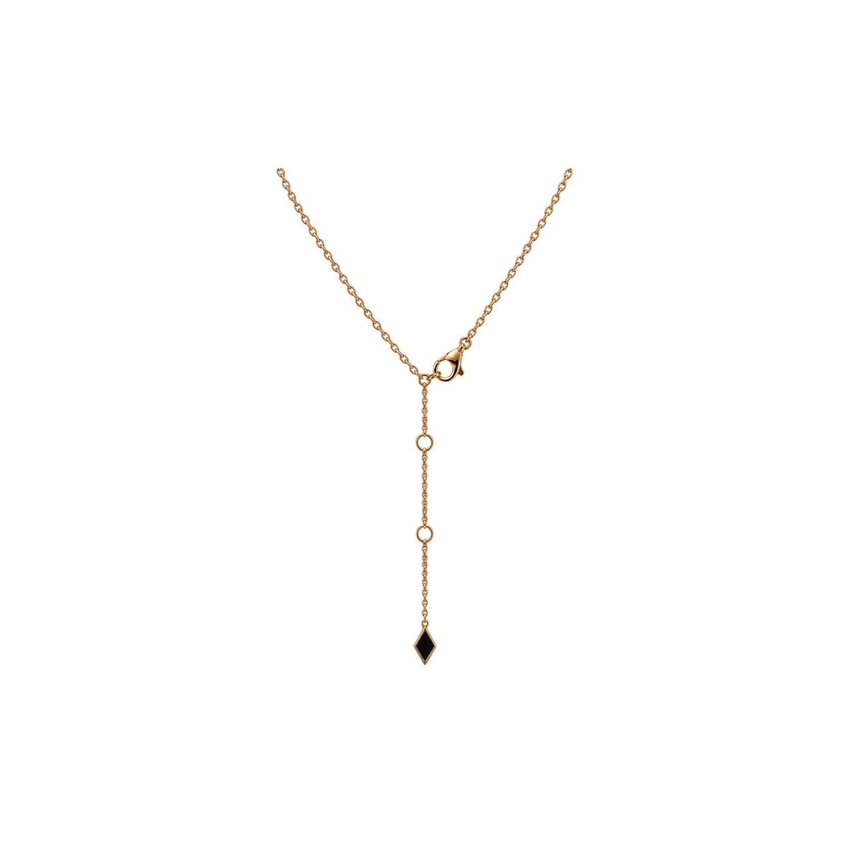 Girocollo in Oro Giallo 18kt con Diamanti Naturali e HyCeram | Atelier Orafo | nudo2