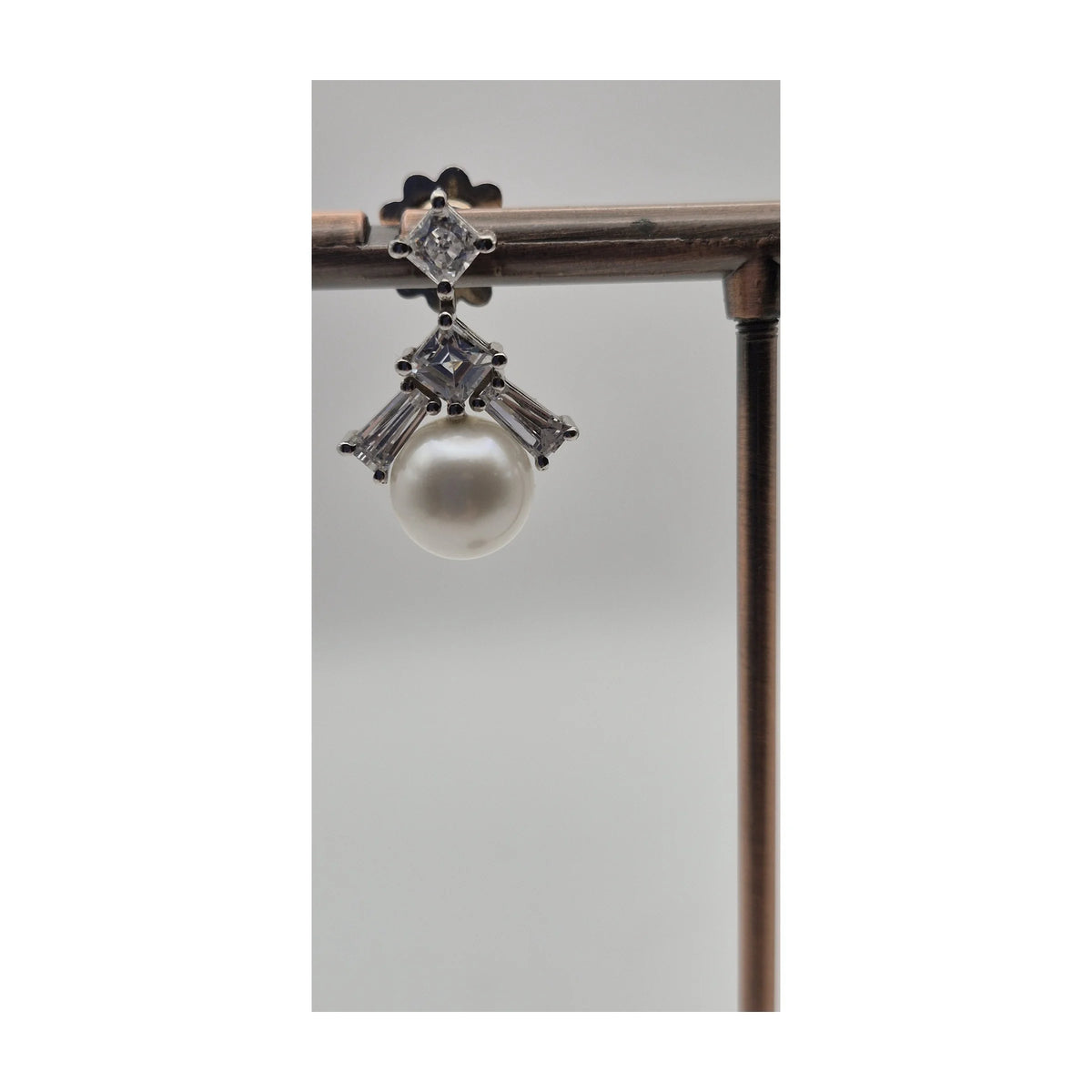 Orecchini Argento 925 Zirconi Tepper Perle Naturali Giapponesi | Atelier Orafo | nudo2