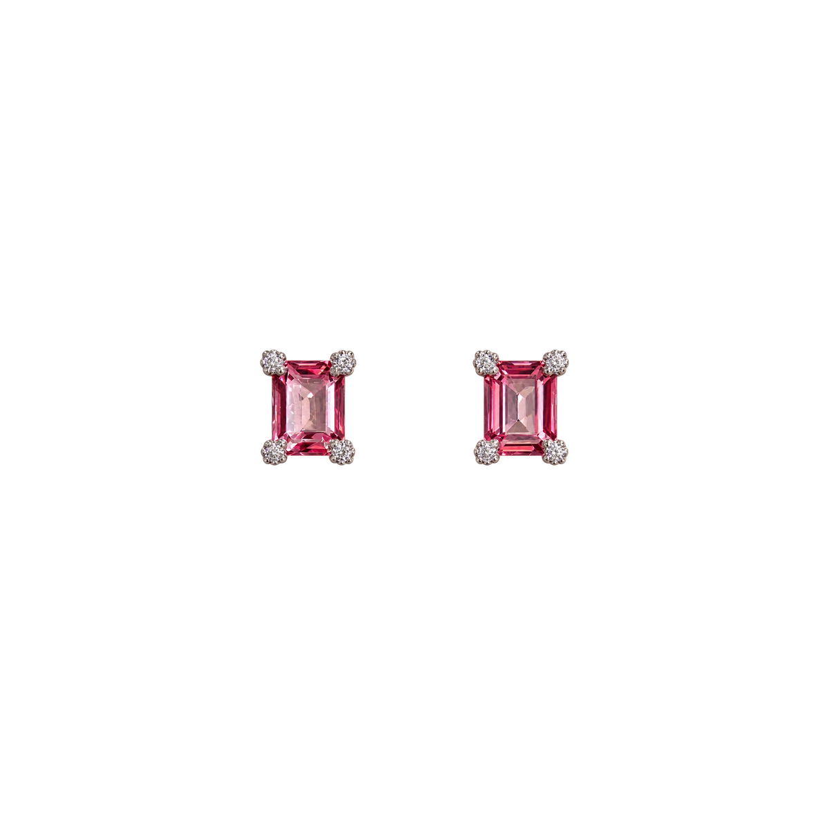 Orecchini Argento 925 Zirconi con Rosa di Francia | Atelier Orafo | nudo