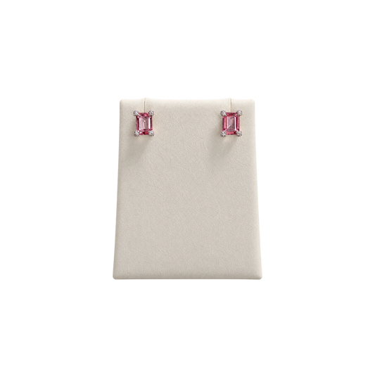 Orecchini Argento 925 Zirconi con Rosa di Francia | Atelier Orafo | nudo2