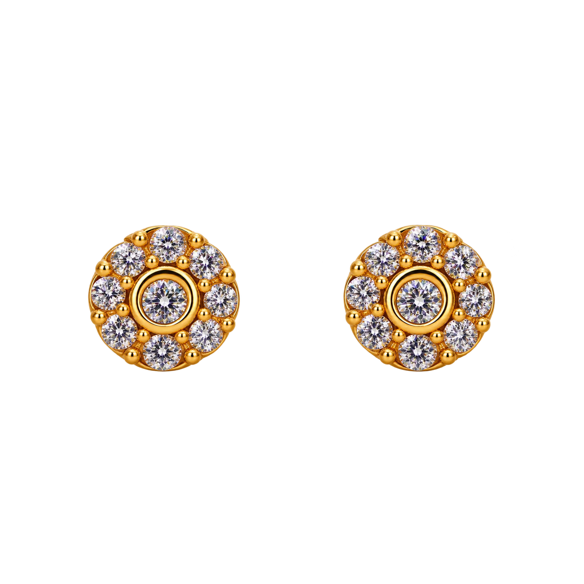 Orecchini Oro 9kt Diamanti Naturali | Atelier Orafo | nudo