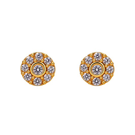 Orecchini Oro 9kt Diamanti Naturali | Atelier Orafo | nudo