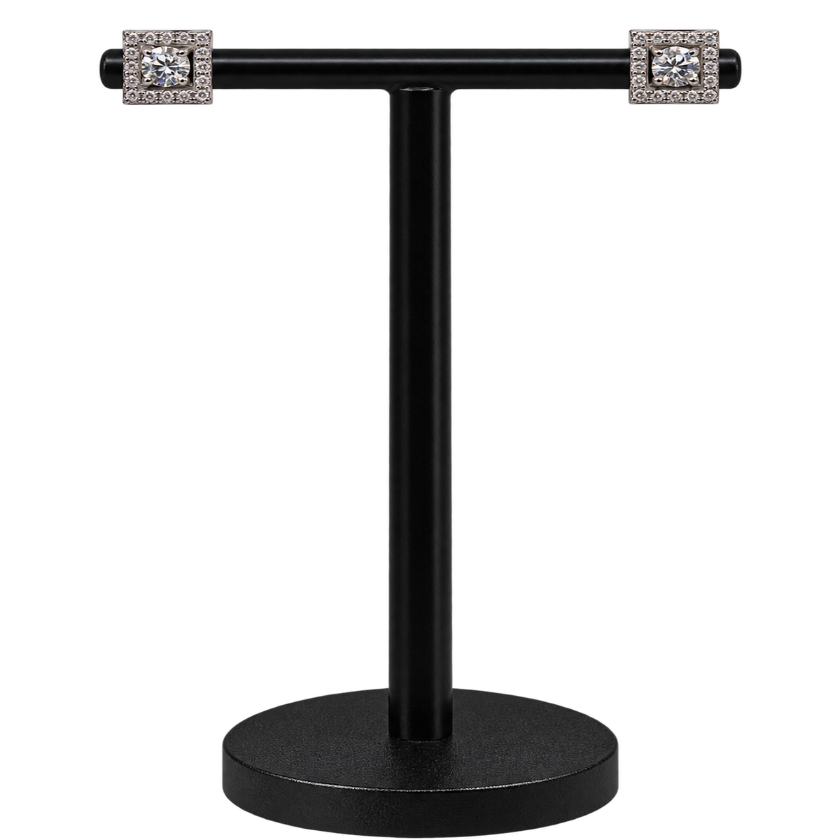 Orecchini Oro Bianco 18kt con Diamanti Naturali | Atelier Orafo | nudo