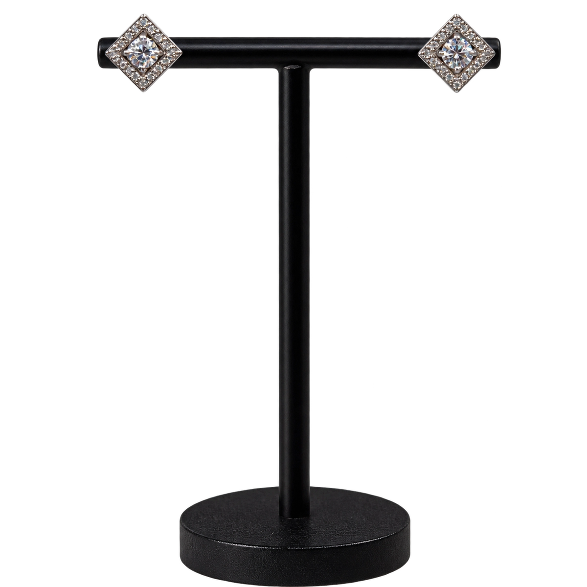 Orecchini Oro Bianco 18kt con Diamanti Naturali | Atelier Orafo | nudorombo