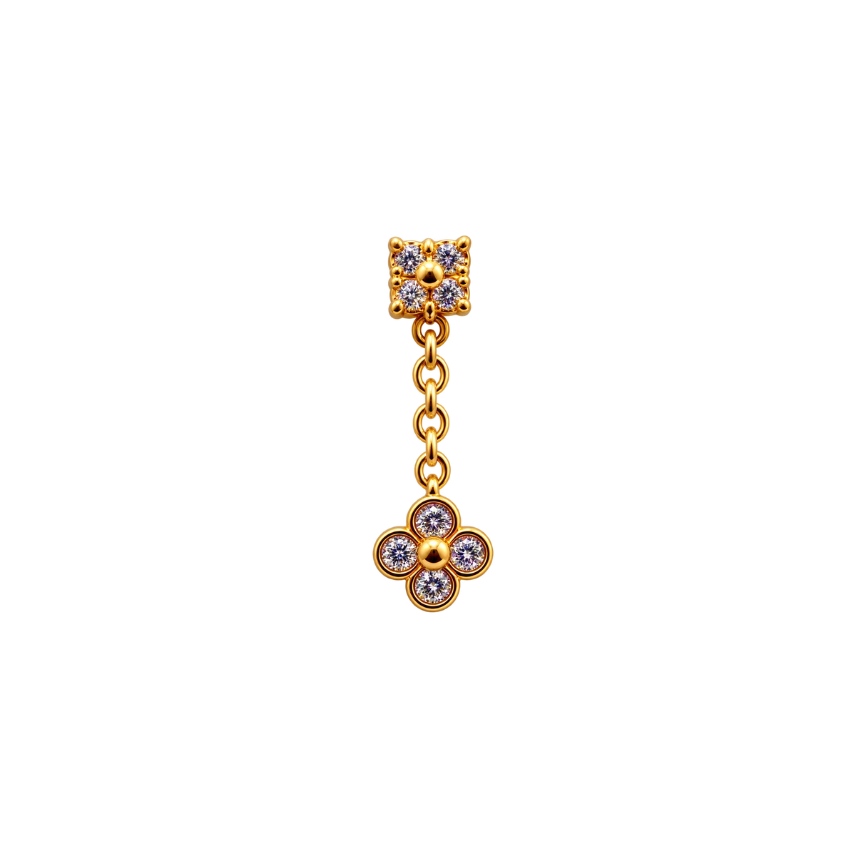 Orecchini Pendenti Oro 9kt Diamanti Naturali | Atelier Orafo | nudo2