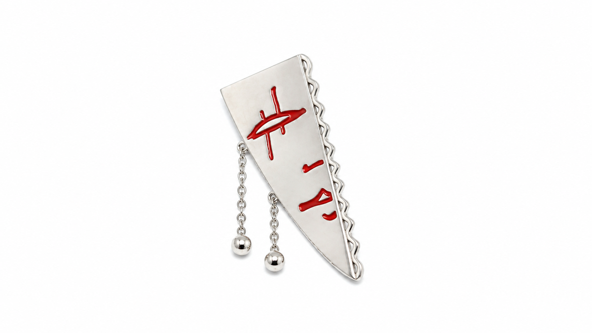 Orecchino Segni Angeleri Ti Amo Argento 925 Smalto Rosso | Atelier Orafo | master