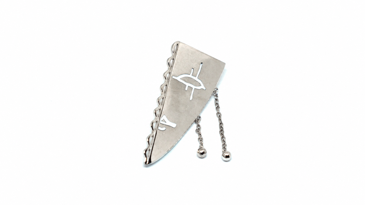 Orecchino Segni Mi Ami Argento 925 Smalto Bianco | Atelier Orafo | base