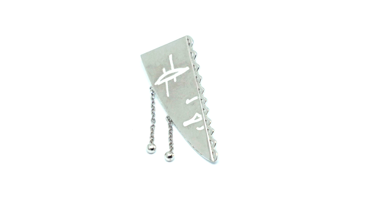 Orecchino Ti Amo Argento 925 Smalto Bianco | Atelier Orafo | master